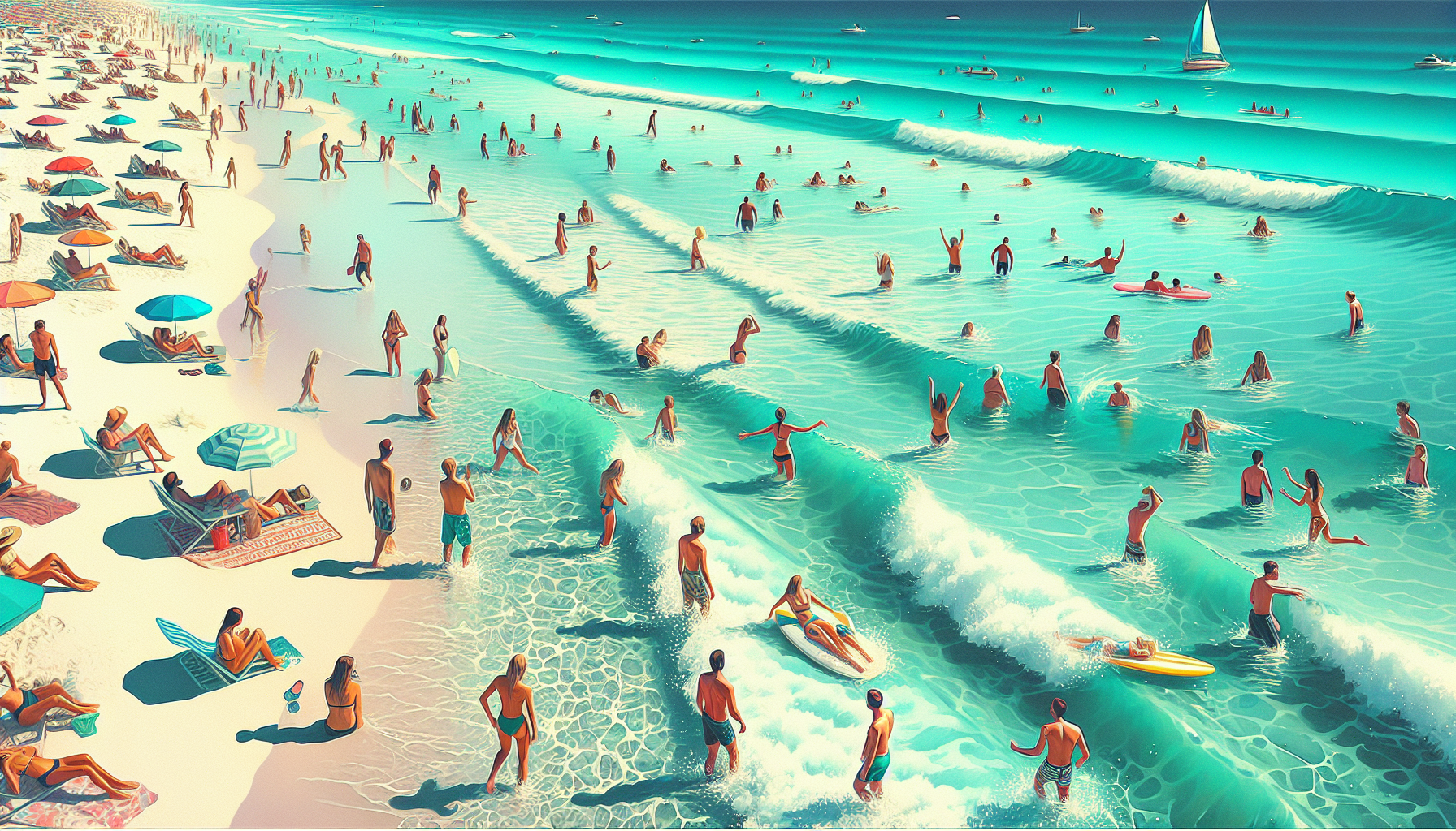 Swimming in the Ocean at Cocoa Beach Swimming in the Ocean at Cocoa Beach