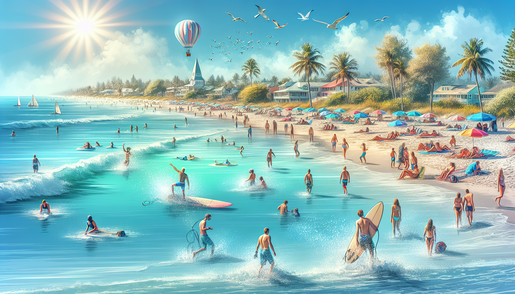 Swimming in the Ocean at Cocoa Beach Swimming in the Ocean at Cocoa Beach