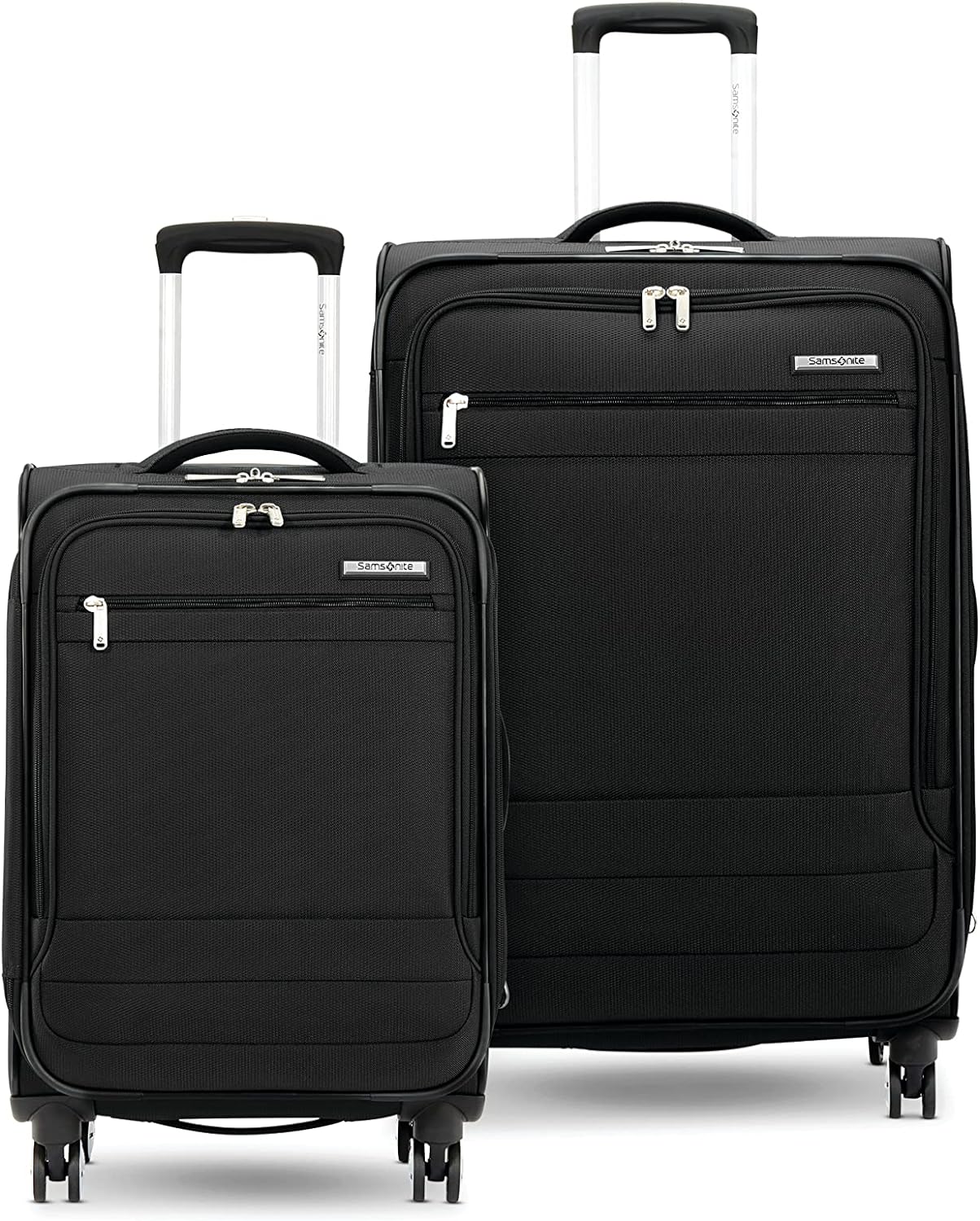 Samsonite Aspire DLX Softside Expandable Luggage Set with Spinners (Carry-on  Medium), Black
