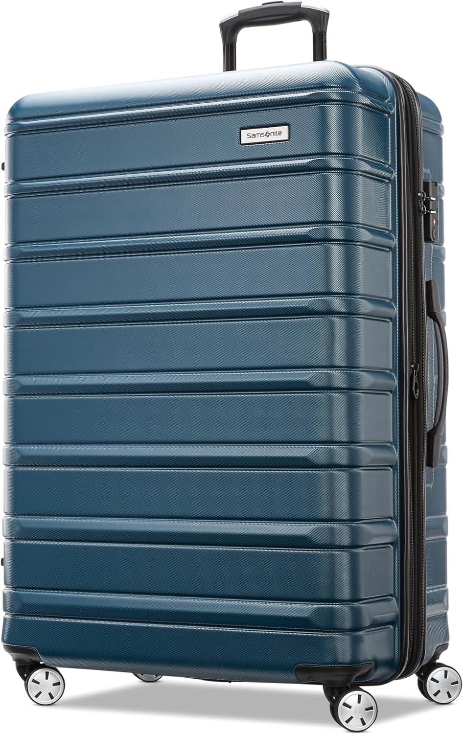 Samsonite Omni 2 Hardside Expandable Spinner Wheel Luggage, Checked Medium 24 in, Nova Teal