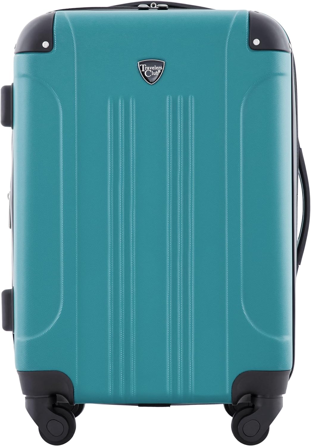Travelers Club Chicago Hardside Expandable Spinner Luggages, Teal, 20 Carry-On
