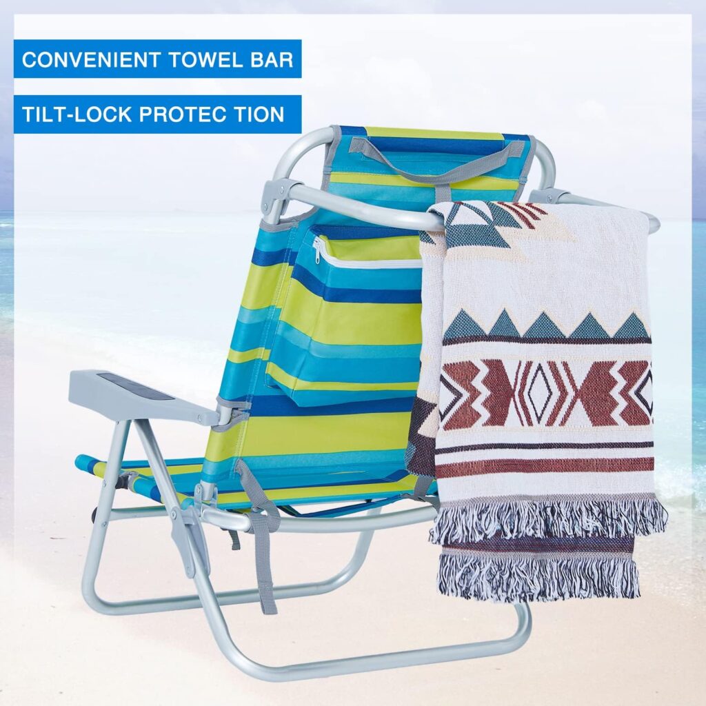 MOON LENCE 2 Pack Folding Beach Chairs with 5 Positions, High Recliner Chairs Lightweight Portable Folding Chair with Towel bar for Camp,Outdoor,Travel MOON LENCE 2 Pack Folding Beach Chairs with 5 Positions, High Recliner Chairs Lightweight Portable Folding Chair with Towel bar for Camp,Outdoor,Travel