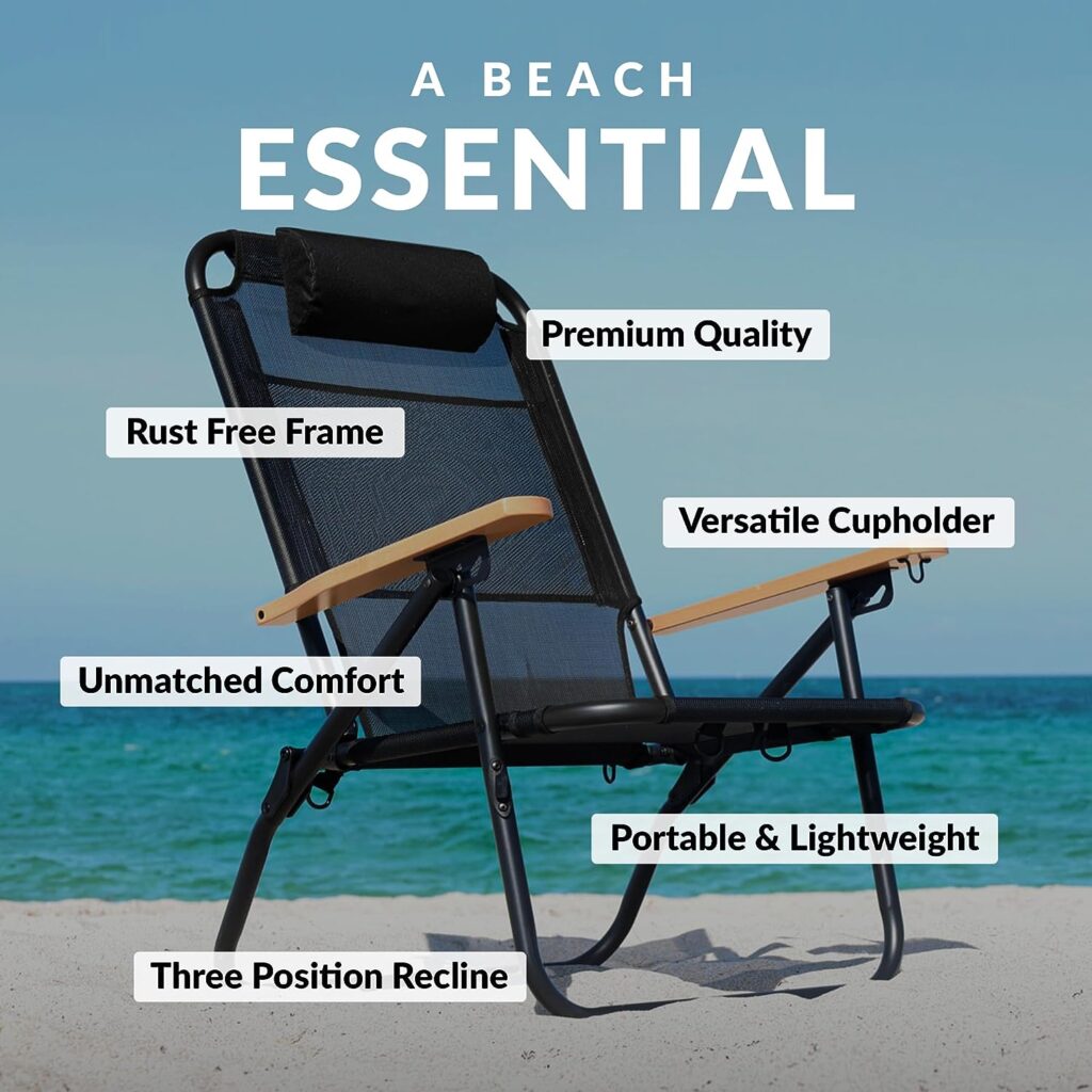 Water Buffalo Beach Chair - Premium Backpack Beach Chair for Adults - Beach Chair with Backpack Straps - Foldable and Reclining Beach Chair - Bondi Backpack Chair Water Buffalo Beach Chair - Premium Backpack Beach Chair for Adults - Beach Chair with Backpack Straps - Foldable and Reclining Beach Chair - Bondi Backpack Chair