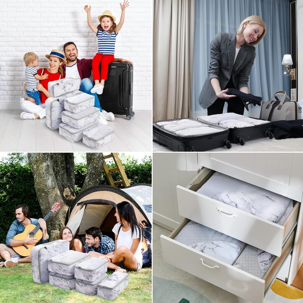 OlarHike 6 Set Packing Cubes for Travel, Luggage Organizer Bags for Travel Accessories Travel Essentials, Travel Cubes for Carry on Suitcases,4 Various Sizes(Large,Medium,Small,Slim) OlarHike 6 Set Packing Cubes for Travel, Luggage Organizer Bags for Travel Accessories Travel Essentials, Travel Cubes for Carry on Suitcases,4 Various Sizes(Large,Medium,Small,Slim)