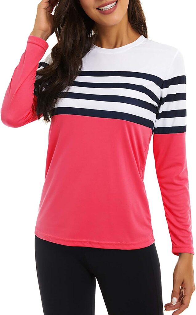 KINGFEN Womens UPF 50+ Sun Protection Quick Dry Shirts Hiking Long Sleeve Tops KINGFEN Womens UPF 50+ Sun Protection Quick Dry Shirts Hiking Long Sleeve Tops