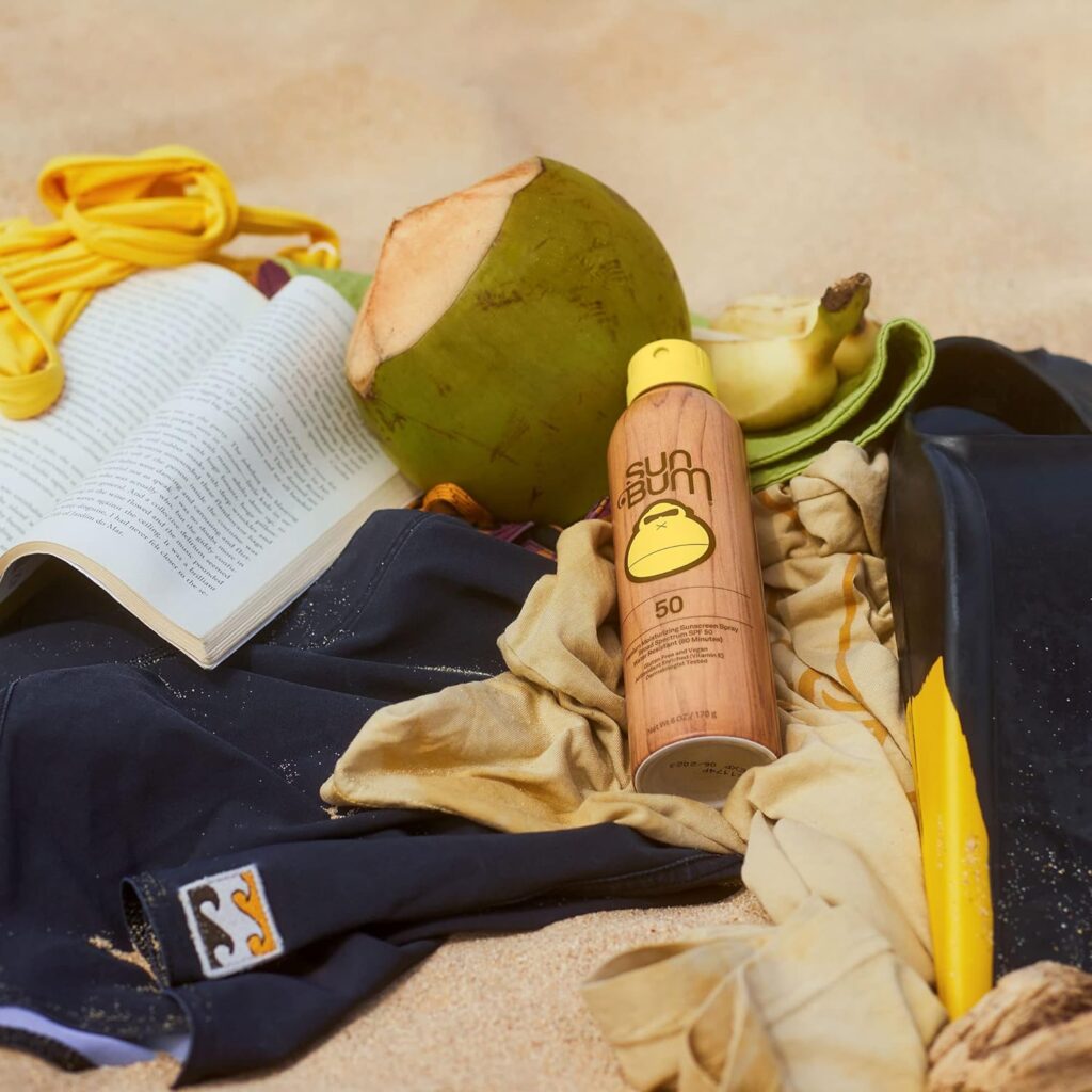 Sun Bum Original SPF 50 Sunscreen Spray |Vegan and Hawaii 104 Reef Act Compliant (Octinoxate  Oxybenzone Free) Broad Spectrum Moisturizing UVA/UVB Sunscreen with Vitamin E | 6 oz