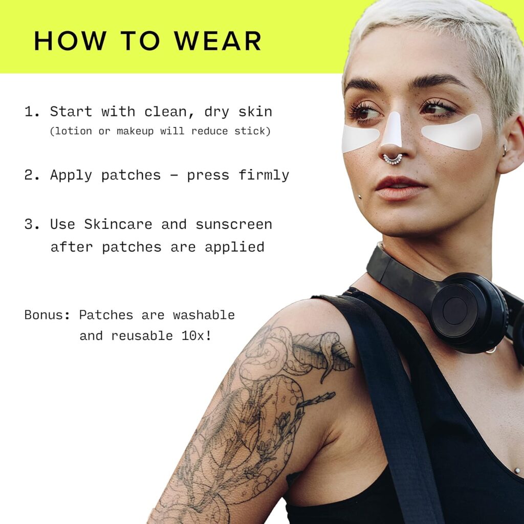 Sun Patch, Reusable Sun Screen Silicone Patches for UV Protection  Face Sunscreen, Sun Face Patches For Sun Exposure, (1 Pack/4 Nose Shapes) (White) (Golf, Surf, Swim, Ski  Snow, Outdoors)